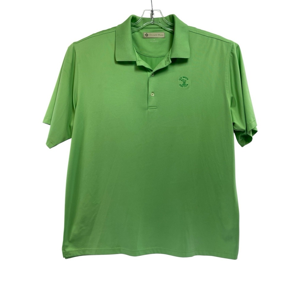 Donald Ross / Old Marsh‎ C.C. Embroidered Mens XL Green Golf Polo Shirt (K20)